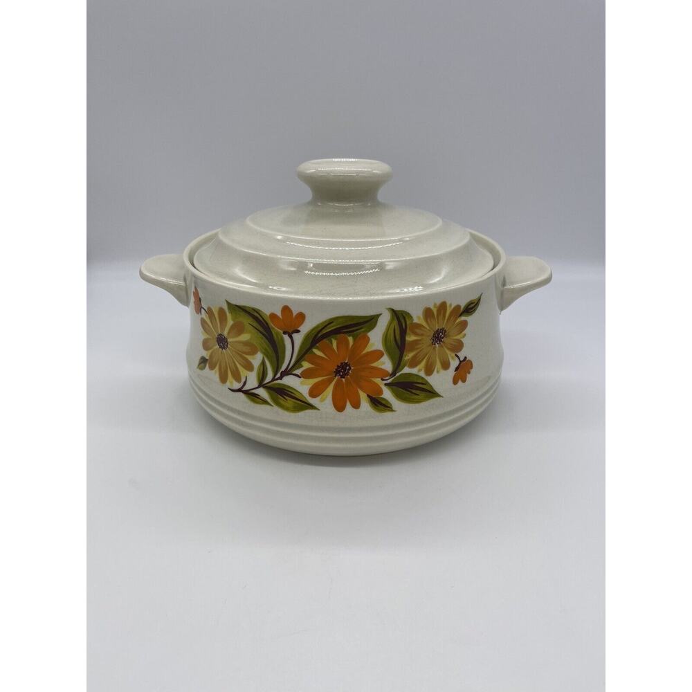 Vintage Capri Bake Serve 'N Store Stoneware Casserole Dish With Lid 10.5" MCM